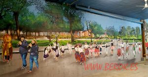 pintura mural bailes populares